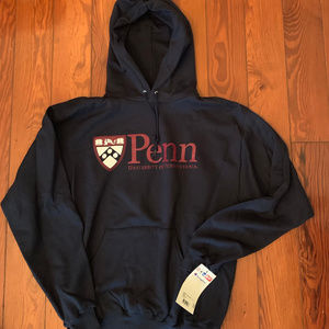 NWT Univ or Penn hooded navy blue sweatshirt sz M